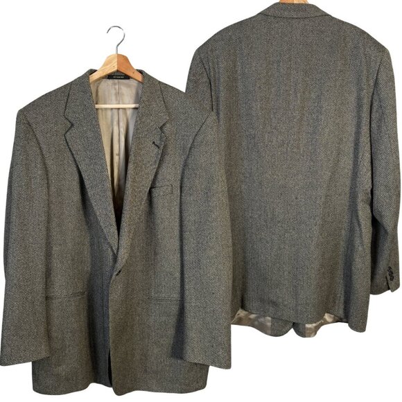 Monseiur by Givenchy Silk Wool Sport Coat Dinner Jacket Blazer Mens 48L Tan - Picture 1 of 16